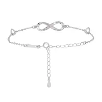 1Pc 925 Sterling Silver Micro Pave Cubic Zirconia Link Bracelets