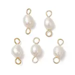 Natural Freshwater Pearl Potato Connector Charms