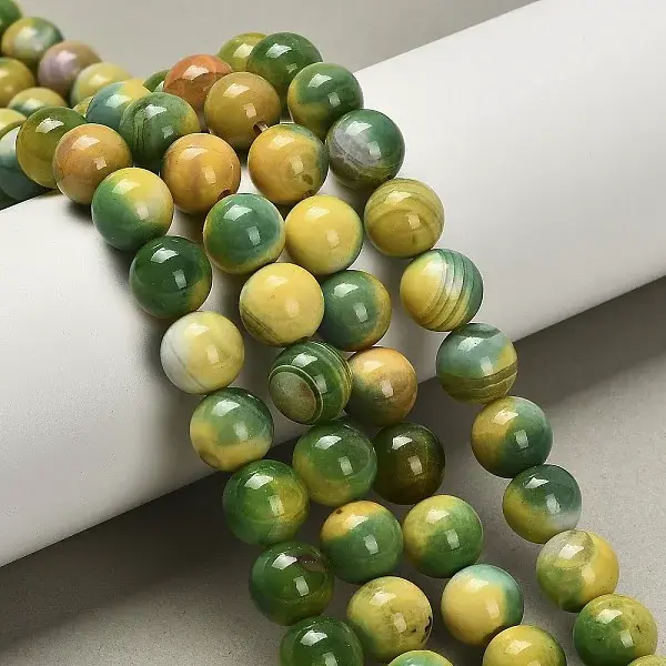 Dyed Natural Agate Beads Strands