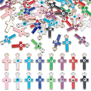 64Pcs 16 Colors CCB Plastic Enamel Pendants