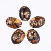 Assembled Synthetic Imperial Jasper and Bronzite  Cabochons