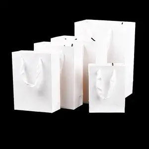 10Pcs 5 Sizes Kraft Paper Gift Shopping Bags Set