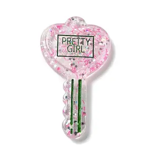 Acylic Pendant with Glitter Powder