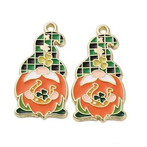 Saint Patrick's Day Alloy Enamel Pendants