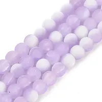 Frosted Crackle Glass Beads Strands