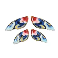 4Pcs 4 Styles Transparent Epoxy Resin Pendants