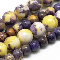 Synthetic Ocean White Jade Beads Strands