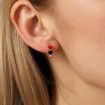 Fashionable Heart Brass Hoop Earrings