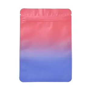 Two Tone Rectangle Plastic Zip Lock Gift Bags