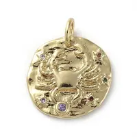 Brass Micro Pave Cubic Zirconia Pendants