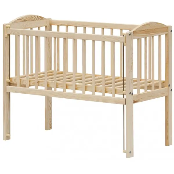 Dětská postýlka se stah. bokem baby scarlett eco - borovice