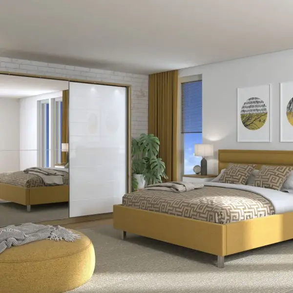 Moderní ložnice auri ii - dub artisan/bílá