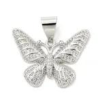 Brass Micro Pave Clear Cubic Zirconia Pendants