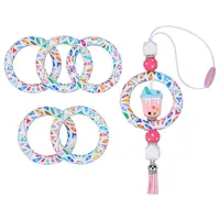 5Pcs Ring Food Grade Eco-Friendly Silicone Focal Beads