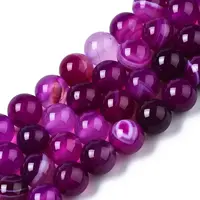 Natural Striped Agate/Banded Agate Bead Strands