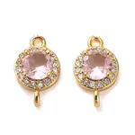 Brass Pave Cubic Zirconia Connector Charms