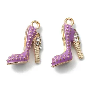 2Pcs Alloy Enamel Stilettos Pendants