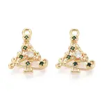 Brass Micro Pave Cubic Zirconia Charms