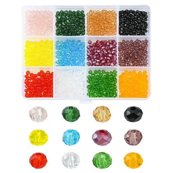 960Pcs 12 Colors Glass Beads