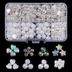 Eco-Friendly Transparent & Opaque Poly Styrene Acrylic Beads Set