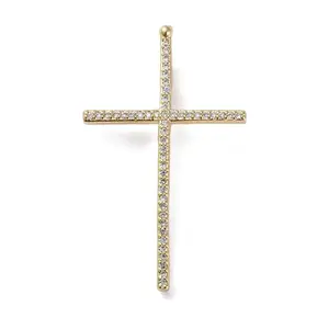 Brass Micro Pave Cubic Zirconia Pendants