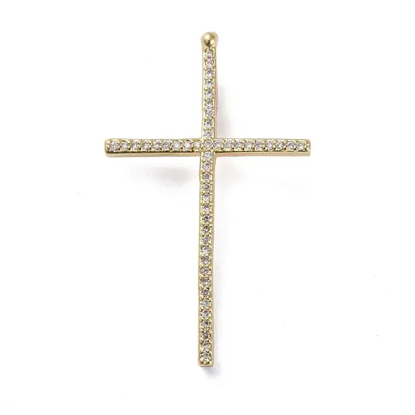 Brass Micro Pave Cubic Zirconia Pendants