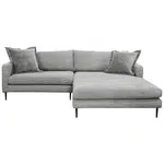 P & B ROHOVÁ SEDAČKA, textil, šedá