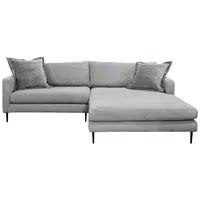 P & B ROHOVÁ SEDAČKA, textil, šedá