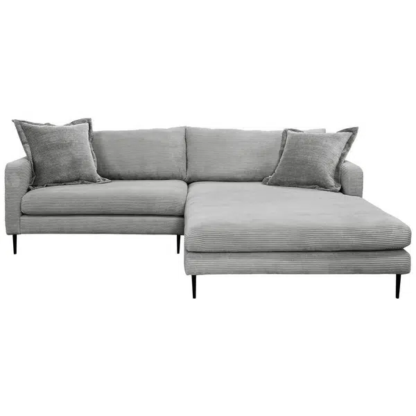 P & B ROHOVÁ SEDAČKA, textil, šedá