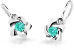 Cutie Jewellery Dětské náušnice s designem růžiček C2201-10-X-2 světle zelená
