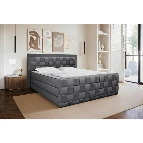 Livetastic POSTEL BOXSPRING, 180/200 cm, barvy grafitu