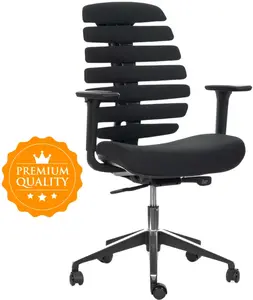 MERCURY Ergonomická kancelářská židle FISH BONES černý plast, 26-60 černá, 3D područky