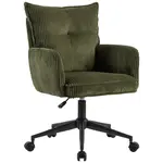 Carryhome OTOČNÁ ŽIDLE, tkaná látka, zelená, černá