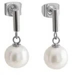 Boccia Titanium Nádherné titanové náušnice s pravými perlami 05043-01