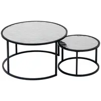 MID.YOU KONFERENČNÍ STOLEK, barvy stříbra, černá, kompozitní dřevo, sklo, kov, 80/44,5/80 cm