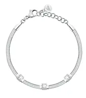 Morellato Slušivý ocelový náramek s krystaly Hádek Gioia SAVY32