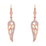 Brilio Silver Krásné bronzové náušnice Andělské křídlo EA330R