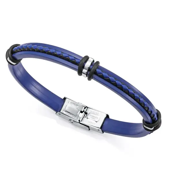 Viceroy Modrý silikonový náramek pro muže Magnum 14128P01013