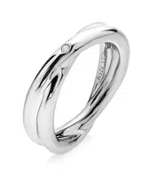 Hot Diamonds Minimalistický stříbrný prsten s pravým diamantem Aura DR291 55 mm