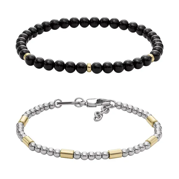 Fossil Stylový set pánských korálkový náramků JGFTSET1105