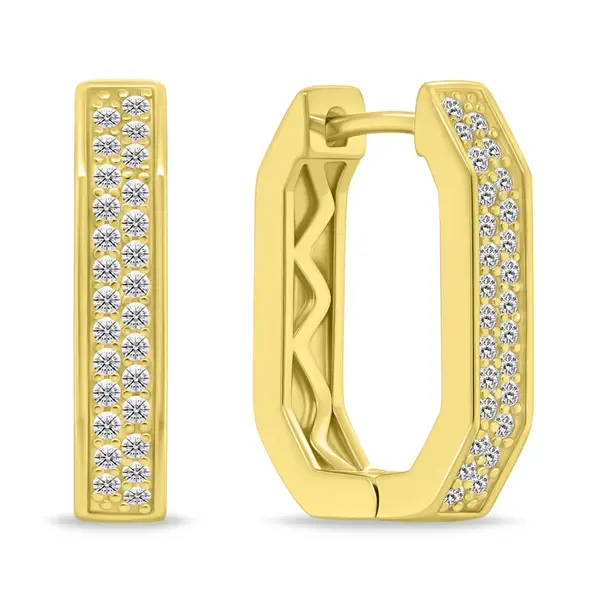 Brilio Silver Pozlacené náušnice se třpytivými zirkony EA1138Y