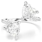 Swarovski Luxusní otevřený prsten s krystaly Swarovski Attract Soul 5535191 58 mm