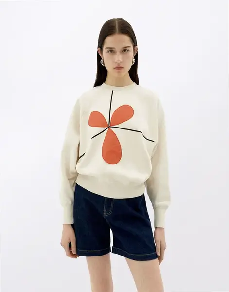 Thinking MU Sabine Bonnie Sweatshirt WHITE S