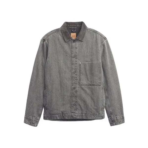 GAP DENIM CHORE Pánská bunda, šedá, velikost
