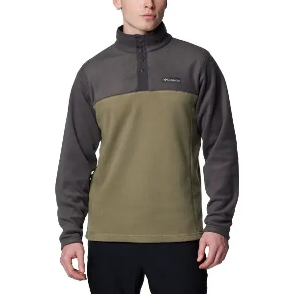 Columbia STEENS MOUNTAIN HALF SNAP II Fleecová mikina, khaki, velikost