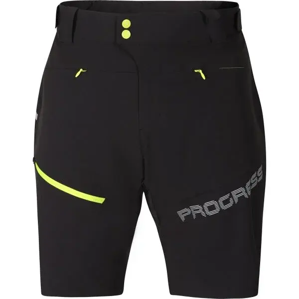 PROGRESS BOE Pánské cyklistické šortky, černá, velikost XXXL