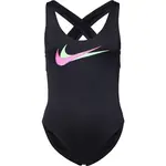 Nike MULTI LOGO Dámske jednodielne  plavky, čierna, veľkosť