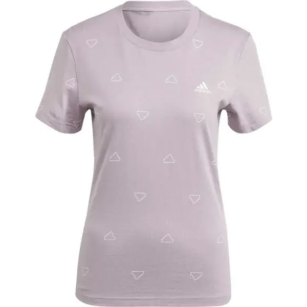 adidas ESSENTIALS MONOGRAM SLIM GRAPHIC TEE Dámské triko, fialová, velikost