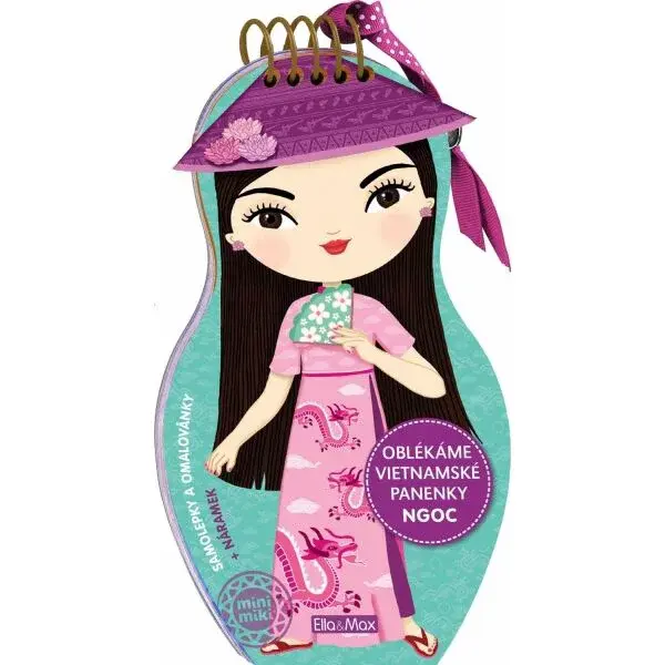 ELLA & MAX NGOC Oblékáme vietnamské panenky - omalovánky, mix, velikost