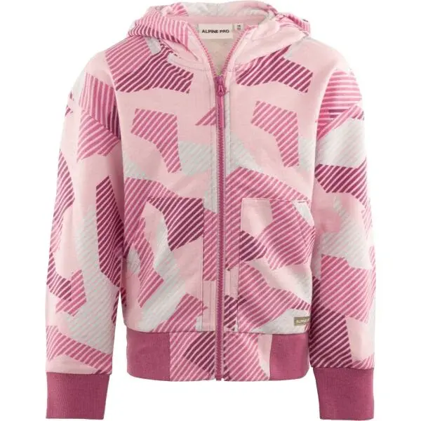 ALPINE PRO BORCO Dívčí mikina, růžová, velikost 128-134